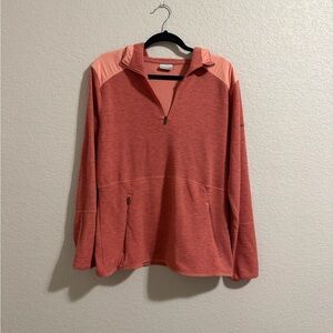 Women's Peach Quarter-Zip Hoodie